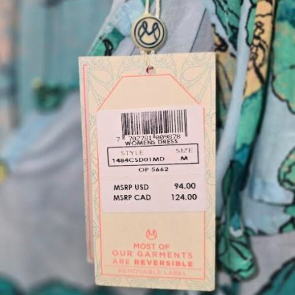 Women's NWT Maaji Green Colorful Floral Beachwear Dress Size M - Picture 2 of 7